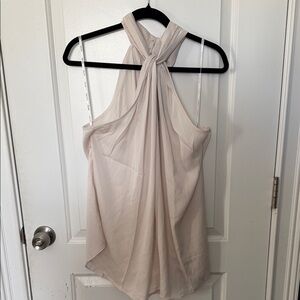 Elegant Cream Halter Top